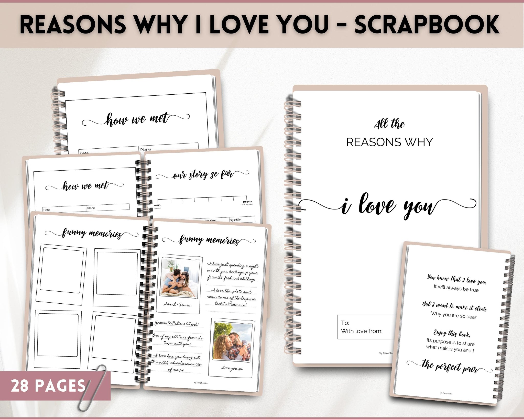 SPECIAL COUPLE SCRAPBOOK, Romantic Valentine's Day Gift
