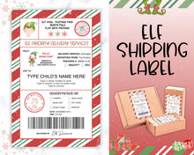 Load image into Gallery viewer, Editable Elf Shipping Label | North Pole Mail Sticker, Elf Arrival Kit, Santa Shipping Label, Delivery Stamp, Elf Mail &amp; Gift Label Sticker
