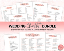 Load image into Gallery viewer, Wedding Checklist Bundle | Packed with Wedding Timeline, Photo Shot List, Wedding Planner Binder Kit, Wedding Day Schedule, To Do List &amp; Packing Countdown
