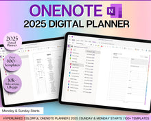 Load image into Gallery viewer, 2025 OneNote Digital Planner | OneNote Template for Daily, Weekly &amp; Monthly Planning | Colorful
