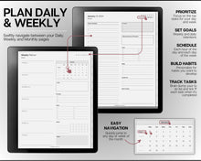 Load image into Gallery viewer, 2024 &amp; 2025 DAILY Planner forKindle Scribe | Hyperlinked Digital Planner &amp; Templates for the Kindle Scribe
