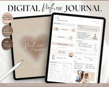 Load image into Gallery viewer, Digital Wellness Journal | 2025 Digital Fitness, Self Care Journal for GoodNotes &amp; iPad | Mono
