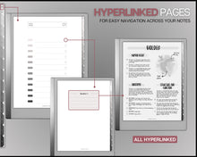 Load image into Gallery viewer, Digital Notebook for the reMarkable | 40+ Hyperlinked Cornell, Lined, Dotted, Grid Page Templates
