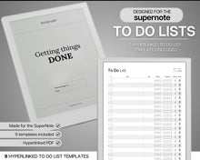 Load image into Gallery viewer, Digital To Do List, Supernote Template, Digital Task List, Brain Dump Template, Supernote Planner, a5x a6x, Template for Supernote
