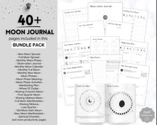 Load image into Gallery viewer, 2024 Moon Journal | With Moon Calendar, Moon Phases, 2024 2025 Lunar Calendar, Moon Planner, Moon Magic, New Moon, Moon Phase Printable &amp; Manifestation
