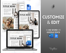 Load image into Gallery viewer, EDITABLE Newsletter Template | With 45+ templates for Real Estate, Realtor, Monthly Newspaper, Relief Society, Brochure, Nonprofit | Perfect for WORD &amp; GOOGLE Docs
