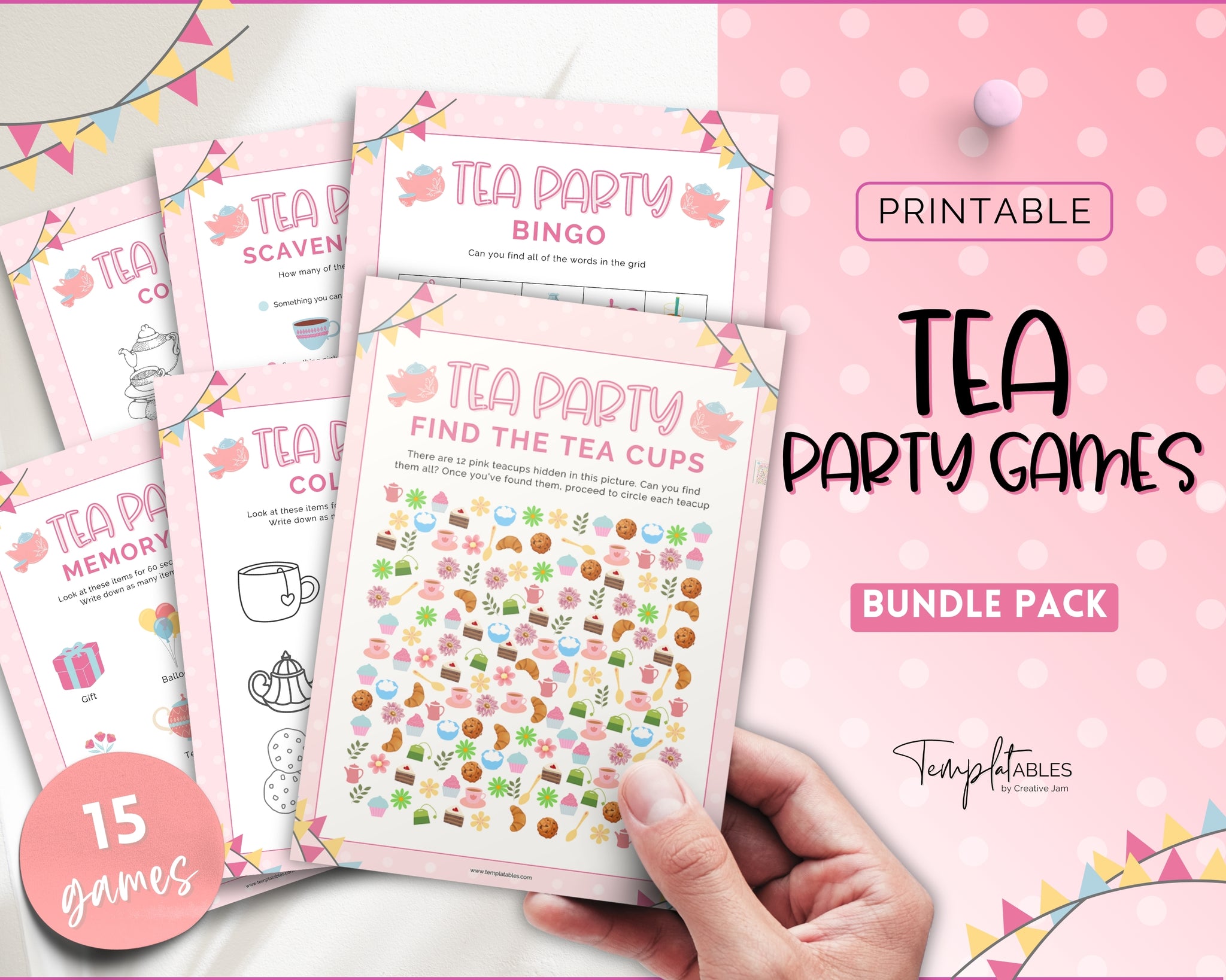 Tea Party Games Bundle | With 15 Girls Afternoon Tea Party Games