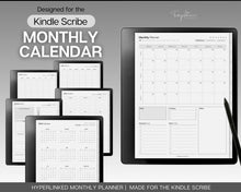 Load image into Gallery viewer, 2025 Monthly Planners for Kindle Scribe | Hyperlinked Digital Planner | 2025 Monthly Planner
