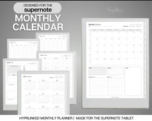 Load image into Gallery viewer, 2025 Monthly Planner for Supernote | Hyperlinked Digital Planner for Calendar, Schedule &amp; a5x a6x Supernote Planner | Perfect Template for Supernote
