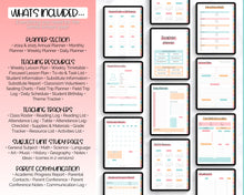 Load image into Gallery viewer, Digital Teacher Planner - 2024 &amp; 2025 Academic Planner | GoodNotes Homeschool Lesson Plan Template for iPad | Colorful Sky
