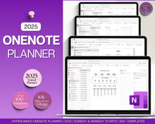 Load image into Gallery viewer, 2025 OneNote Digital Planner | OneNote Template for Daily, Weekly &amp; Monthly Planning | Minimalist
