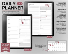 Load image into Gallery viewer, Templates for Kindle Scribe, ESSENTIALS PACK, 2024 &amp; 2025 Daily Planner, Digital To Do List, Meeting Minutes Meeting Notes, Journal Notebook
