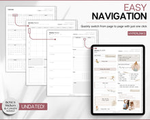 Load image into Gallery viewer, UNDATED Digital DAILY Planner | Weekly and Monthly Planner | Undated Life Planner for GoodNotes, Notability, iPad Planner
