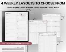 Load image into Gallery viewer, 2024 WEEKLY Planner for Kindle Scribe | Hyperlinked Digital Planner &amp; Kindle Scribe Templates for Weekly Schedule | 2025 Kindle Scribe Planner Pdf
