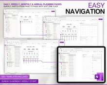 Load image into Gallery viewer, MID YEAR OneNote Planner | Includes 2024 Digital Planner, OneNote Template, Daily, Weekly, Monthly Planning for Windows, Adhd, | Perfect for Notebook &amp; One Note
