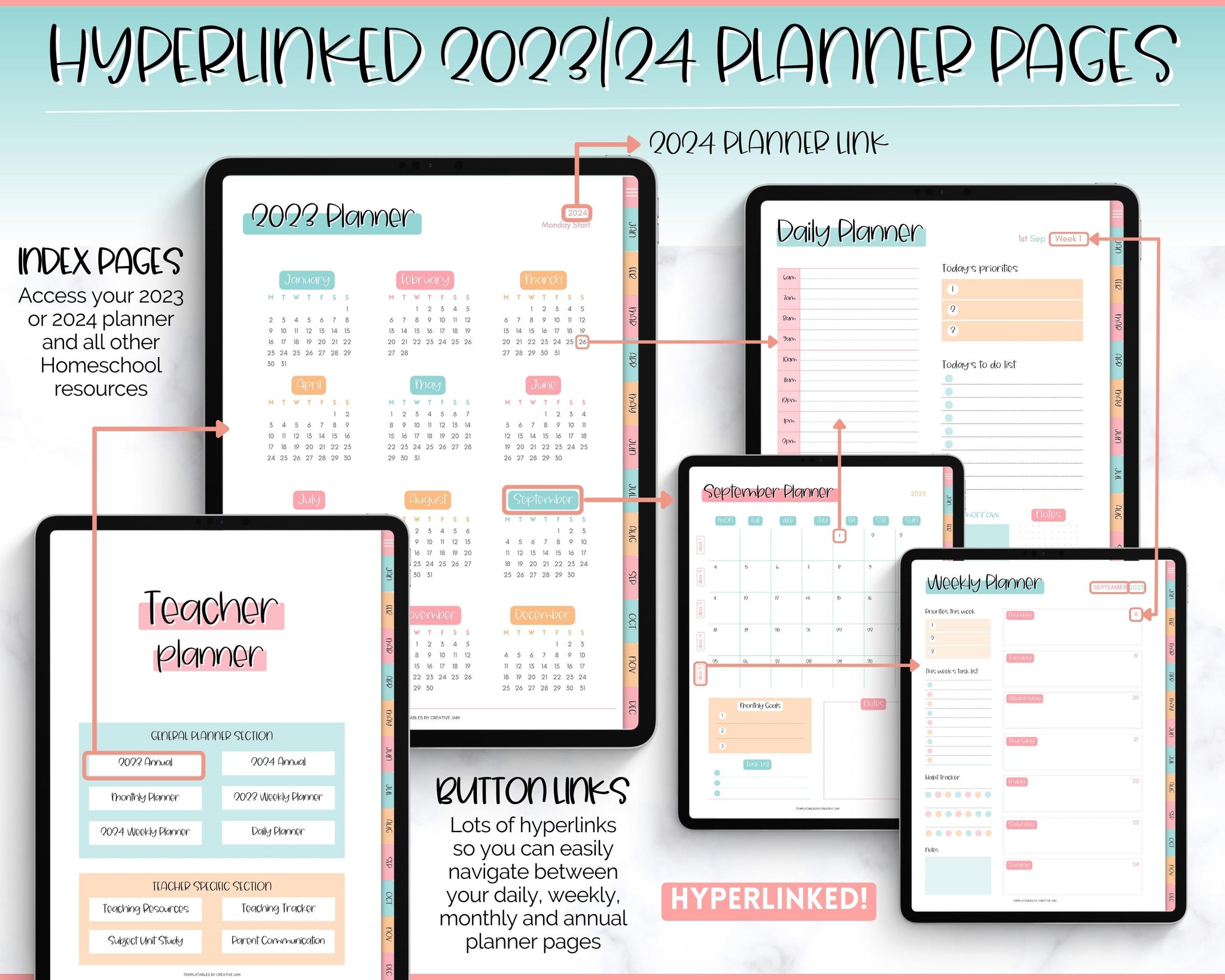 2023-2024 Digital Teacher Planner by Markers and Minions (Free Yearly  Updates)
