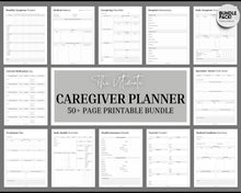 Load image into Gallery viewer, Caregiver Checklist Bundle | Includes Caregiver Daily Log, Elderly Caregiver planner, Nurse to do list, medical, pain medication, symptom trackers &amp; logbook
