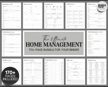 Load image into Gallery viewer, The ULTIMATE Home Management Binder Bundle! includes 170pg Household Planner for Cleaning, Emergency, Budget, Meal planners &amp; checklists, Life Binder
