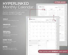 Load image into Gallery viewer, 2025 Monthly Planner for Supernote | Hyperlinked Digital Planner for Calendar, Schedule &amp; a5x a6x Supernote Planner | Perfect Template for Supernote
