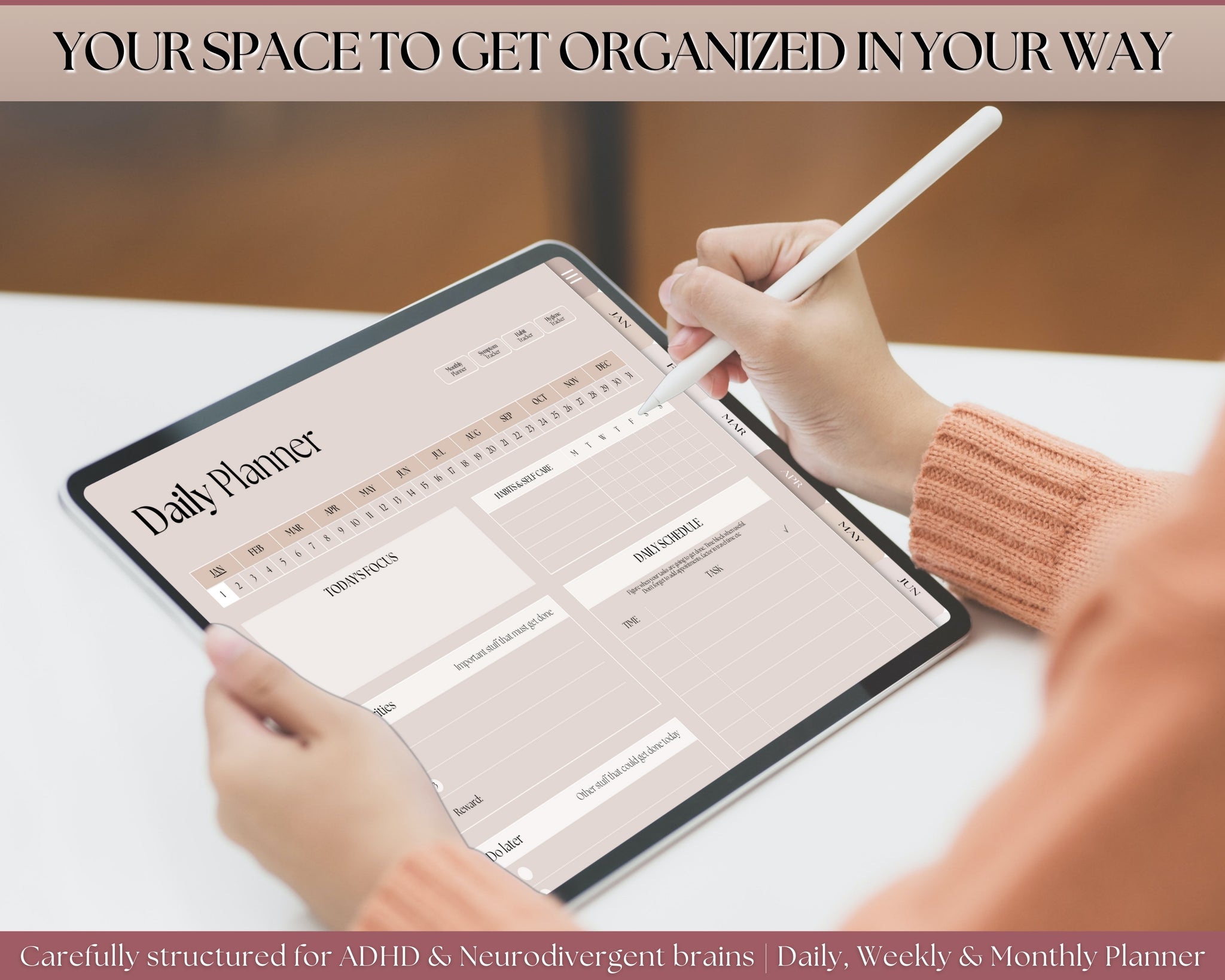 ADHD Digital Planner - Daily Planner for Neurodivergent Adults