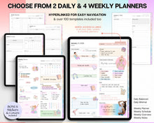 Load image into Gallery viewer, ALL ACCESS Digital Planners | 2025 Colorful Planner Bundle with Daily Weekly Planners | For  Recipe, Notebook, Fitness, Goal, Budget &amp; Meal &amp; ADHD | Undated
