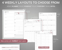Load image into Gallery viewer, 2025 Supernote WEEKLY Planner | Packed with Supernote Template, Hyperlinked Digital Planner for Calendar &amp; Schedule | Perfect for a5x &amp; a6x
