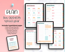 Load image into Gallery viewer, Digital Teacher Planner - 2024 &amp; 2025 Academic Planner | GoodNotes Homeschool Lesson Plan Template for iPad | Colorful Sky
