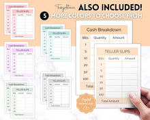 Load image into Gallery viewer, Printable Cash Breakdown Teller Slips for Withdrawals, Sinking Funds &amp; Cash Envelopes
