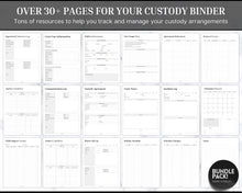 Load image into Gallery viewer, Child Custody Binder | Includes Child Custody Journal, Printable Child Custody Planner, Co-parenting Calendar, Divorce Planner &amp; Communication Log
