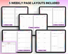 Load image into Gallery viewer, 2024 COLORFUL Digital Planner | 2025 GoodNotes Planner With Daily, Weekly &amp; Monthly Planner | Undated Life Planner For Notability &amp; iPad
