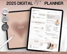 Load image into Gallery viewer, 2025 Ultimate Digital Planner | Daily, Weekly, Monthly Planner for iPad &amp; GoodNotes, That Girl Aesthetic | Mono
