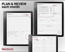 Load image into Gallery viewer, 2024 &amp; 2025 Monthly Planners for Kindle Scribe | Hyperlinked Digital Planner | 2024 &amp; 2025 Monthly Planner
