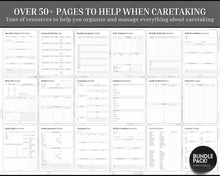 Load image into Gallery viewer, Caregiver Checklist Bundle | Includes Caregiver Daily Log, Elderly Caregiver planner, Nurse to do list, medical, pain medication, symptom trackers &amp; logbook
