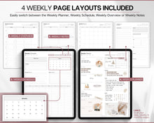 Load image into Gallery viewer, UNDATED Digital DAILY Planner | Weekly and Monthly Planner | Undated Life Planner for GoodNotes, Notability, iPad Planner
