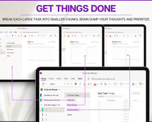 Load image into Gallery viewer, OneNote To Do List Template | Packed with Hyperlinked To Do List for One Note, Digital Task List, Brain Dump Template, ADHD to do list &amp; Minimalist List
