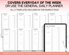Load image into Gallery viewer, EDITABLE 15 Minute Planner | Includes 15 Minutes Daily Planner, 15 Minute Tracker, Half Hour, Hourly, Time Block Template &amp; Undated Appointment Tracker
