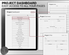 Load image into Gallery viewer, Project Planner for Kindle Scribe, Project Tracker Management, Digital Planner, Work Schedule, Business, Student, Productivity Planner &amp; Gantt Chart
