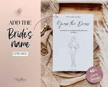 Load image into Gallery viewer, EDITABLE Bridal Shower Game BUNDLE | With 40+ Wedding Shower Games, Bachelorette Party, He said she said, Bridal Feud, Who knows the bride &amp; Bingo
