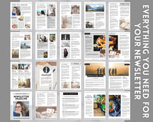 Load image into Gallery viewer, EDITABLE Newsletter Template | With 45+ templates for Real Estate, Realtor, Monthly Newspaper, Relief Society, Brochure, Nonprofit | Perfect for WORD &amp; GOOGLE Docs
