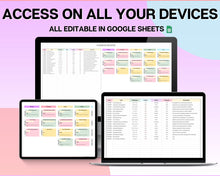 Load image into Gallery viewer, Kanban Board Spreadsheet | With Project Management Gantt Chart, Project Planner, Task Manager, To Do List, Activity Tracker, Google Sheets &amp; Trello
