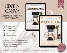 Load image into Gallery viewer, Business Plan Template | Editable Small Business Start Up Workbook in Canva | Lux
