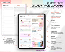 Load image into Gallery viewer, 2025 Colorful Digital Planner | Daily, Weekly, Monthly Planner for iPad &amp; GoodNotes
