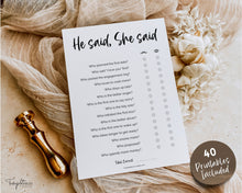 Load image into Gallery viewer, Engagement Party Games Bundle! 40 Printable Engagement Games Including Fun Fiance games, Bling hunt, couples shower, engaged couple, signs &amp; decor
