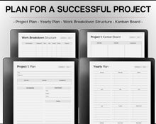 Load image into Gallery viewer, Project Planner for Kindle Scribe, Project Tracker Management, Digital Planner, Work Schedule, Business, Student, Productivity Planner &amp; Gantt Chart
