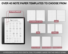 Load image into Gallery viewer, 2024 &amp; 2025 DAILY Planner forKindle Scribe | Hyperlinked Digital Planner &amp; Templates for the Kindle Scribe
