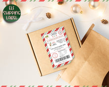 Load image into Gallery viewer, Editable Elf Shipping Label | North Pole Mail Sticker, Elf Arrival Kit, Santa Shipping Label, Delivery Stamp, Elf Mail &amp; Gift Label Sticker
