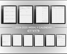 Load image into Gallery viewer, 2024 WEEKLY Planner for Kindle Scribe | Hyperlinked Digital Planner &amp; Kindle Scribe Templates for Weekly Schedule | 2025 Kindle Scribe Planner Pdf
