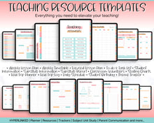 Load image into Gallery viewer, Digital Teacher Planner - 2024 &amp; 2025 Academic Planner | GoodNotes Homeschool Lesson Plan Template for iPad | Colorful Sky
