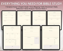 Load image into Gallery viewer, Digital Bible Study Guide | With Bible Study Journal Templates, Soap, Notes, Verse Mapping, Christian Prayer &amp; Bible Journaling | Perfect for GoodNotes &amp; iPad
