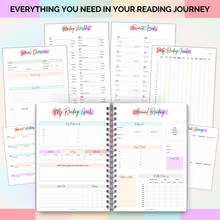 Load image into Gallery viewer, Reading Journal for Book Lovers | Log Book to Summarize, Review and Rate the Books you&#39;ve Read | A5 Pastel Rainbow
